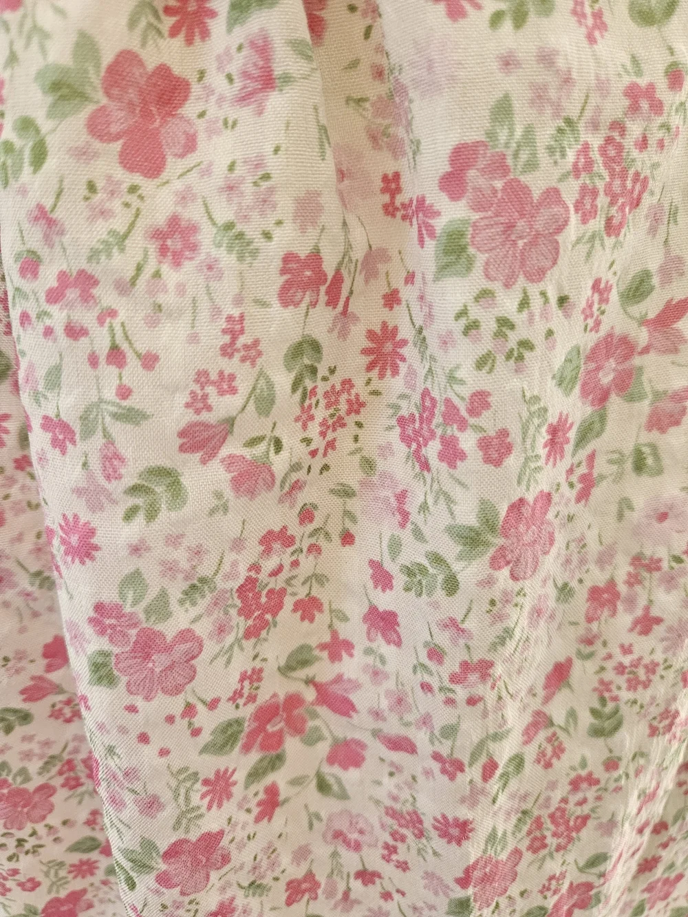Altar'd State Pink Ditsy Floral Mini Dress Square Neck Ruffle Flutter Sleeve Med